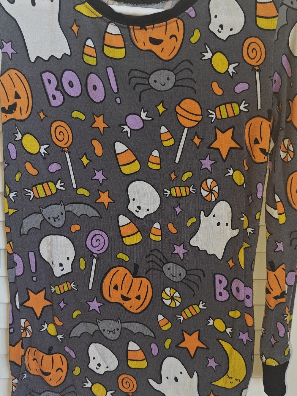Little Sleepies Long-sleeve Halloween-themed Boo Pajama top Size 4T - Picture 2 of 4